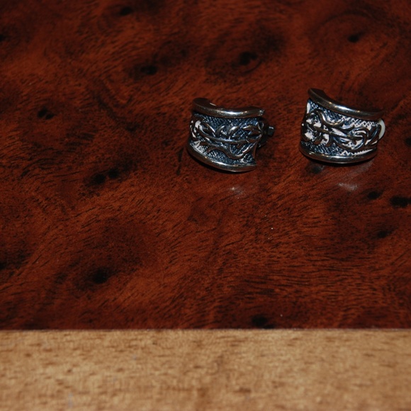 Ralph Lauren SilverTone Clip Earrings - Picture 2 of 4